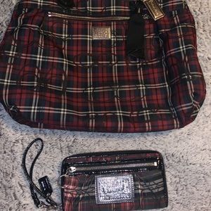 Matching Coach Tartan purse and wallet